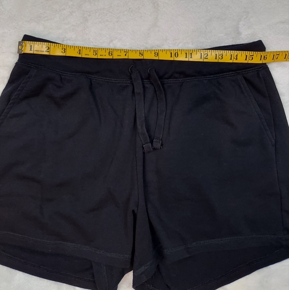 Old Navy Black High Rise Drawstring Cotton Poly Blend Stretch Shorts Size L - Picture 5 of 9
